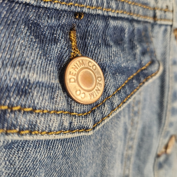 DENIM CO EMBROIDERY BOHO FESTIVAL OVERSIZE STATEMENT JEAN JACKET SIZE SMALL 4/6 - Picture 13 of 15